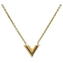 Louis Vuitton Gold Metal Pendant Necklace