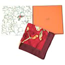 Hermes Red Silk Scarf - Hermès