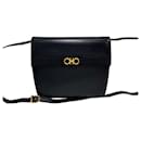 Salvatore Ferragamo Navy Calf Leather Shoulder Bag