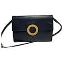 Celine Navy Leder Schultertasche - Céline