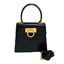 Salvatore Ferragamo Gancini Calf Leather Handbag