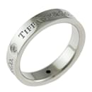 Bague plate Tiffany en platine avec diamant - Tiffany & Co