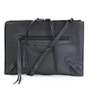 Pochette en cuir noir Balenciaga