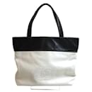 Bolso tote de cuero bicolor Chanel