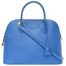 Hermes Bolide 35 Courchevel Blue Handbag - Hermès