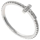 Anillo de banda de alambre de diamante Tiffany en oro blanco de 18 quilates - Tiffany & Co