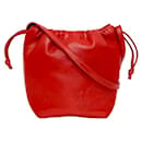 Bolsa de ombro de couro vermelho Loewe