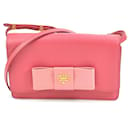 Prada Pink Leather Crossbody Shoulder Bag