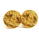 Chanel Gold Metal Clip Earrings