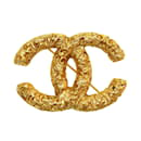 Chanel Cocomark Lava 95A Gold Brooch