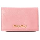 Porte-cartes en cuir Miu Miu