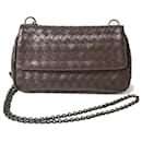 Bottega Veneta Sac à épaule marron foncé Clutch