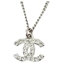 Chanel Necklace Pendant Coco Mark CC Rhinestone