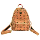 Mochila de couro com studs MCM Visetos para mulheres