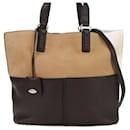 Tod's 2-Way Handbag in Beige and Dark Brown