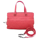 Bottega Veneta Intrecciato Red Handbag