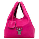 Loewe Nappa Aire Handbag in Pink and Silver