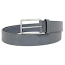 Ceinture taille en cuir gris argent de Bottega Veneta