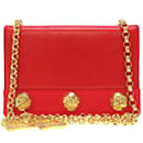 Salvatore Ferragamo Red Leather Shoulder Bag