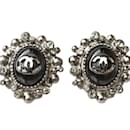 Chanel Vintage Clip Earrings with Rhinestones