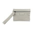 Bottega Veneta Ivory Leather Clutch Bag