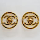 Chanel Turnlock Coco Round Earrings