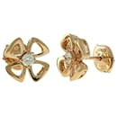 Bvlgari Fiorever 18K Pink Gold Diamond Stud Earrings - Bulgari