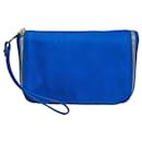 Bottega Veneta Blue Leather Clutch Bag