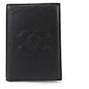 Chanel Black Grained Calf Leather Card Case