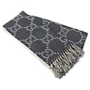 Gucci Wool Stole in Black and Ivory