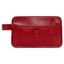 Gucci Red Leather Clutch Bag