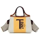 Tod's Micro Leather and Canvas Handbag