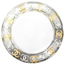 Chanel Clear Gold Silver Bangle Bracelet