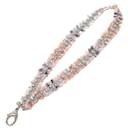 CHANEL Collier en tweed avec perles B17S Rose - Chanel