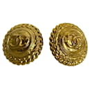 Chanel Coco Mark Motif Clip Earrings