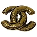 Chanel Cocomark Gold Brooch