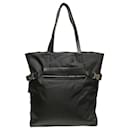 Sac fourre-tout en nylon et cuir noir Prada 1BG211