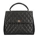 Sac à main Chanel Matelassé en cuir caviar noir