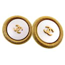 Chanel Coco Mark Gold Plated Clip Earrings