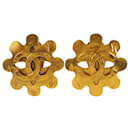 Chanel Cocomark Flower Vintage Gold Plated Earrings