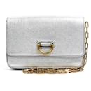 Burberry Silver Leather Shoulder Bag