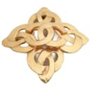 Chanel Gold Metal Brooch