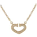 Colar de diamante C Heart da Cartier em ouro rosa 18K