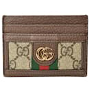 Porte-cartes Gucci Beige Marron GG Suprême