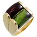 Bvlgari Double Tronchet Peridot Tourmaline Women's Ring - Bulgari