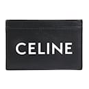 Celine Leather Card Case in Black and White - Céline