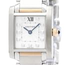 Relógio Cartier Tank Francaise SM Diamante Ouro Rosa 18K Aço