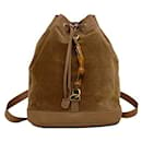 Gucci Brown Bamboo Backpack