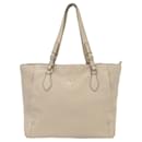 MCM Light Beige Leather Tote Bag