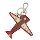 Prada Leather Airplane Charm Keyring